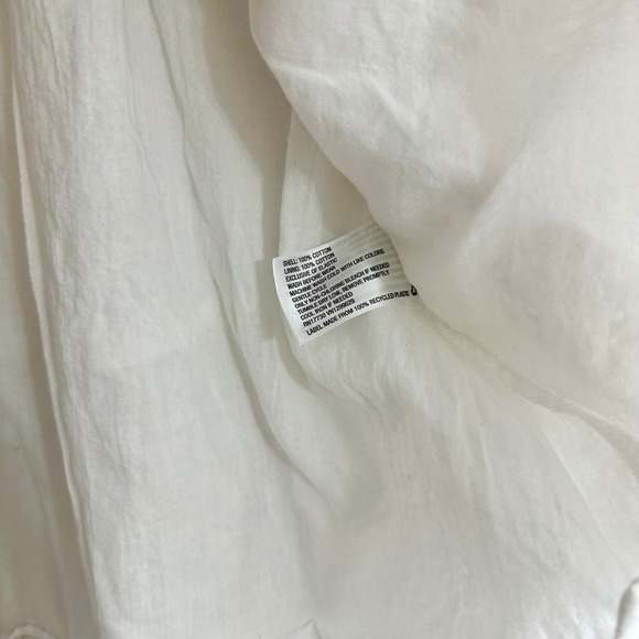 Wild‎ Fable White Eyelet Cami Babydoll Mini Short Dress Ruffle Hem Medium - Picture 6 of 10